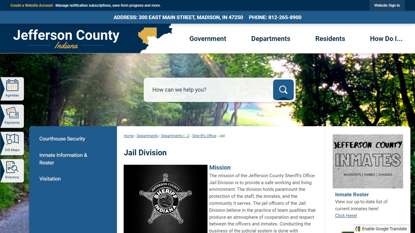Jail Division | Jefferson County, IN